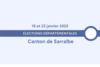 Élections départementales sur le canton de Sarralbe les 15 et 22 janvier 2023