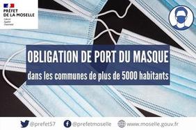 Vignette port du masque obligatoire dans les villes de plus de 5000 habitants en Moselle à partir du 04.12.2021
