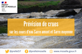 Prévision de crues - Situation de vigilance jaune sur les cours d’eau Sarre amont et Sarre moyenne