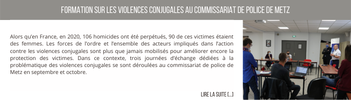 Formation sur les violences conjugales au commissariat de police de Metz