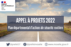 Appel à projets 2022 du plan départemental d’actions de sécurité routière (PDASR)