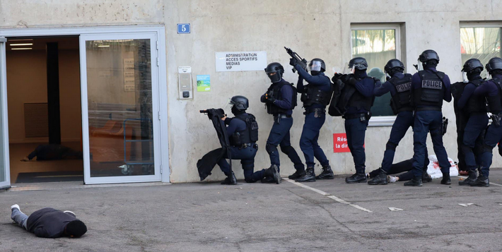 Photo : Exercice de sécurité civile aux Arènes de Metz